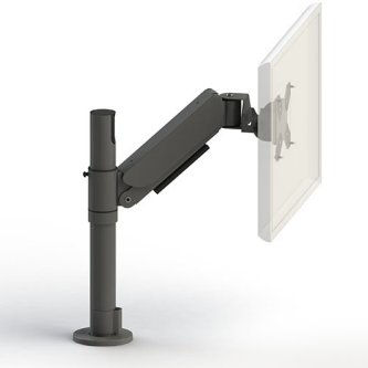 Ergonomic Solutions HEIGHT-ADJ SCRN ARM MNT, HIGH WEIGHT BLK